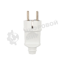 Вилка Евро Rexant прямая с з/к 16А усиленная белая