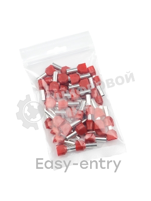 Наконечник штыревой втулочный изол. НШвИ(2) 10.0-14 (уп. 50 шт) EKF nhvi2-10.0-14