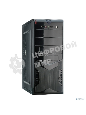 Компьютерный корпус ExeGate EX280389RUS Miditower ExeGate CP-604 Black, ATX, (CP500W, 80мм), 2хUSB, Audio