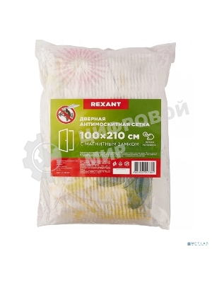Дверная антимоскитная сетка Rexant, цвет с цветами (магниты пришиты по всей длине сетки!)