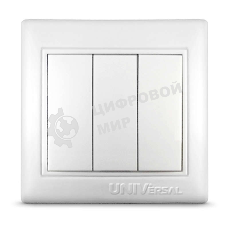 Выключатель 3-кл. СП Севиль 10А IP20 белый Universal С0043