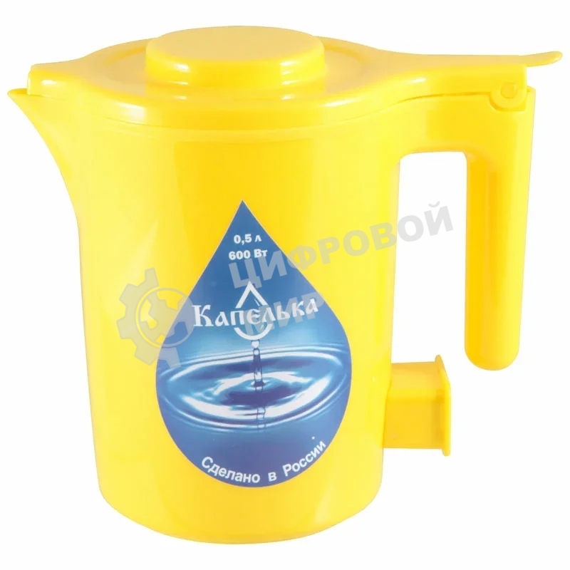 Чайник электрический Капелька, желтый