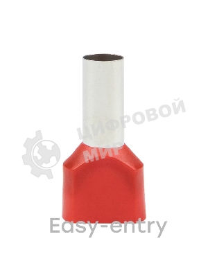 Наконечник штыревой втулочный изол. НШвИ(2) 10.0-14 (уп. 50 шт) EKF nhvi2-10.0-14