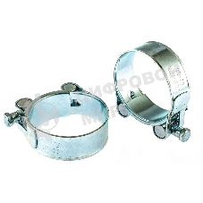 Хомуты металлические Сибртех силовые 52-55 мм, ширина 22 мм, шарнирные, W1, 2 шт.