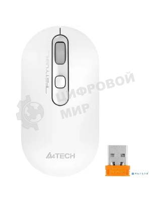 Мышь беспроводная A4Tech Fstyler FG20S белый/серый, 2000 dpi, радиоканал, USB, кнопки - 3
