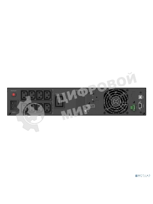 Источник бесперебойного питания CBR PLS-3KRT-8I-LCHERSC Line Interactive Smart 3000/2700 RT 9 x C13, LCD, HID-USB, RS232, EPO, SNMP slot