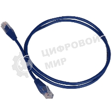 Патч-корд TWT UTP кат.5e, с заливными колпачками, 0.15 м, синий