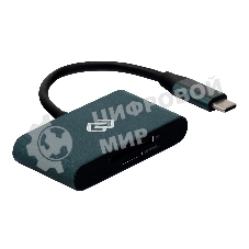 Устройство чтения карт памяти Type C Digma CR-С2501-G темно-серый