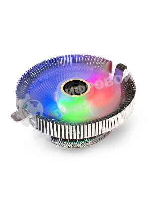 Кулер для процессора ExeGate Wizard EE91-PWM.RGB серебристый, 90 мм, алюминий, 2400 об/мин, 24 дБ, 4 pin, 75 Вт, 48 мм