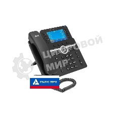 IP-телефон Flat-Phone B10: 20 SIP-аккаунтов, 2 порта 10/100/1000BASE-T (RJ-45), ЖК-дисплей, PoE, адаптер питания 220В, ТОРП