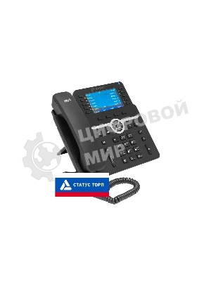 IP-телефон Flat-Phone B10: 20 SIP-аккаунтов, 2 порта 10/100/1000BASE-T (RJ-45), ЖК-дисплей, PoE, адаптер питания 220В, ТОРП