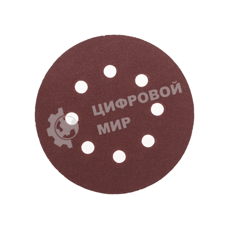 Диск абразивный Kranz на ворсовой основе, на липучке, перфорированный, P180, 125мм, 10 шт.