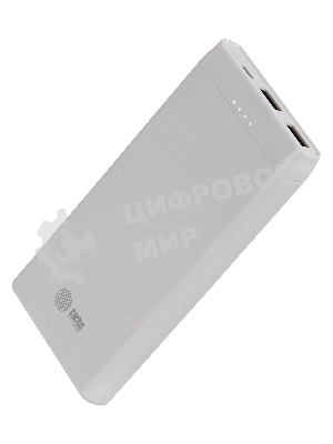 Портативный аккумулятор Cactus CS-PBFSMT-10000 10000mAh 2.1A 2xUSB белый