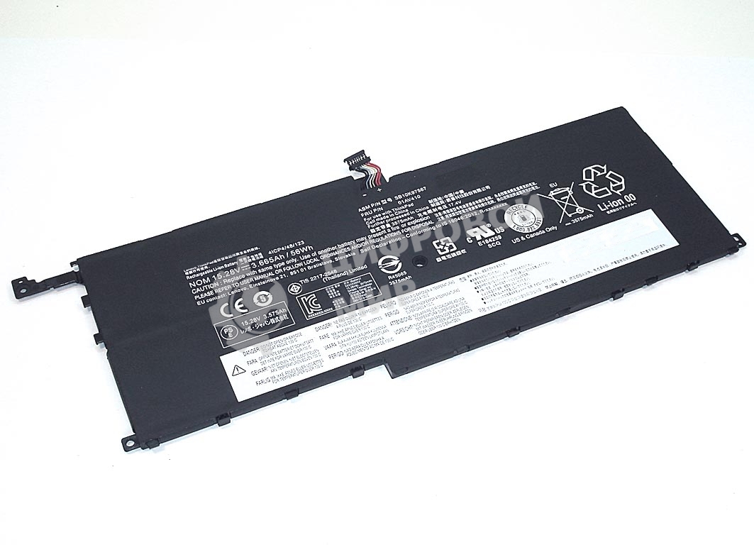 Аккумуляторная батарея для ноутбука Lenovo ThinkPad X1 Carbon 2016 (00HW028) 15.2V 52Wh