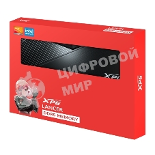 Оперативная память XPG Lancer, DDR5, 32GB (2x16GB), 6400MHz, CL32, DIMM, с радиаторами, черный