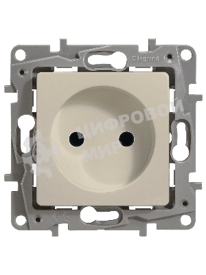 Розетка 2К винты, сл. кость ETIKA 