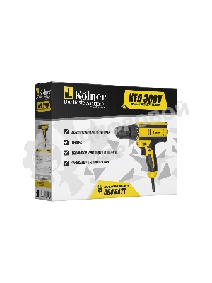 Дрель ударная электрическая Kolner KED 300V 300 Вт, 0- 800 об/мин, быстрозажимной двухмуфтовый патрон 0,8-10 мм, максимальный крутящий момент 14Нм, число ступеней крутящего момента 20+1