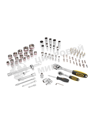 Набор инструментов Kranz 1/2, 1/4, CrV, пластиковый кейс, 94 предмета