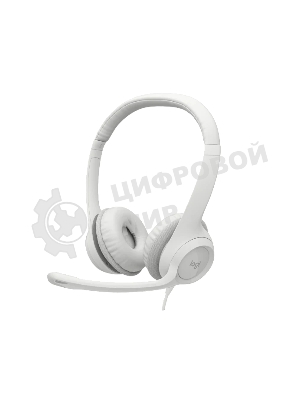 Гарнитура Logitech H390 белый, проводная, USB
