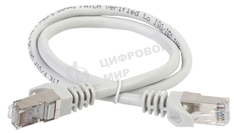 Коммутационный шнур ITK PC01-C5EF-2M (патч-корд), cat.5e FTP, 2м, серый