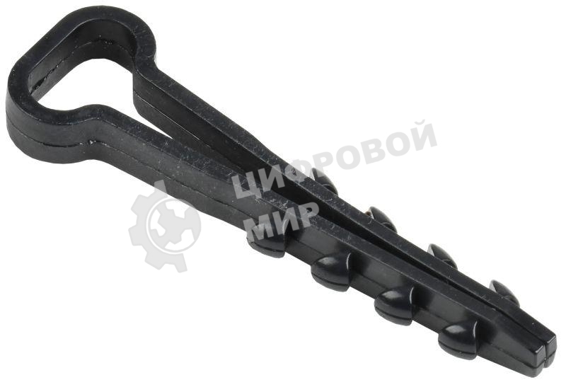 Дюбель-хомут d5х8 мм для круглого кабеля нейлон черный (уп. 100 шт) IEK UHH36-5-8-100