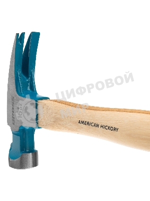 Молоток-гвоздодер Gross 10418 American hickory 450г, угол 75, магнит, обрезиненная рукоятка