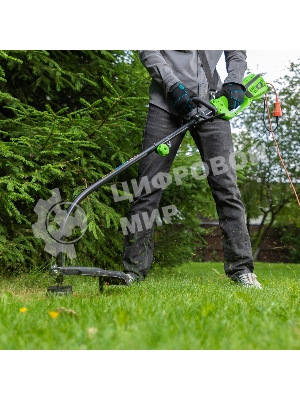 Триммер электрический Сибртех ЭКИ-1100, 1100 Вт, 350 мм, разборная штанга,катушка