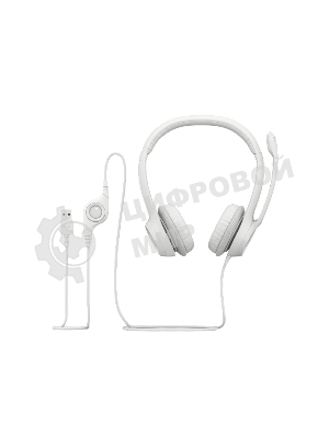 Гарнитура Logitech H390 белый, проводная, USB