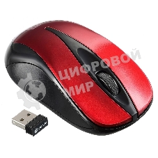 Мышь беспроводная Oklick 675MW черный/красный, 800 dpi, радиоканал, USB, кнопки - 3