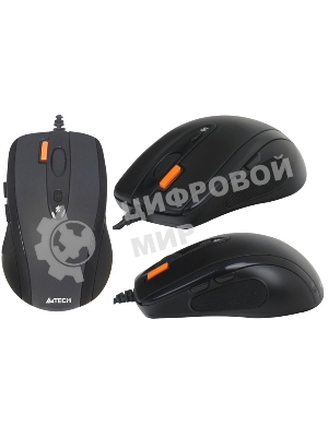 Мышь проводная A4Tech N-70FX черный, 1600 dpi, USB, кнопки - 7