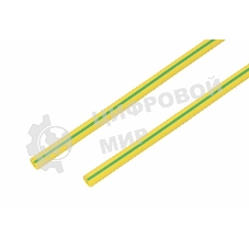 Термоусадка Rexant 8,0/4,0 мм, желто-зеленая (1м)