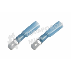 Клемма плоская Rexant изолированная термоусаживаемая штекер 6.35 мм 1.5-2.5 мм² (РПи-п-т 2.5-(6.3)) синий