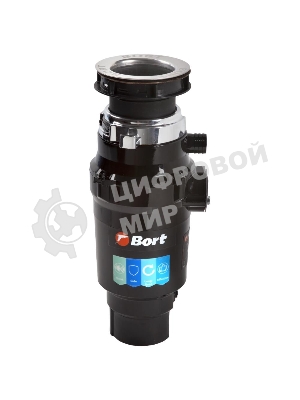 Измельчитель пищевых отходов Bort MASTER ECO (91275752) Число ступеней измельчения 2; Система шумоизоляции Да; Мощность 390 Вт; Объем камеры 1000 мл; Материал камеры Металл; Система защиты от перегрузки и заклинивания; Скорость холостого хода 2600 об/мин; Вес изделия 4,36 кг; Напряжение сети 220 В; Частота тока 50 Гц; Двигатель Постоянного тока с магнитами; Мощность л.с. 0,5; Производительность 3,2 кг/мин; Диаметр сливного отверстия 3 1/2