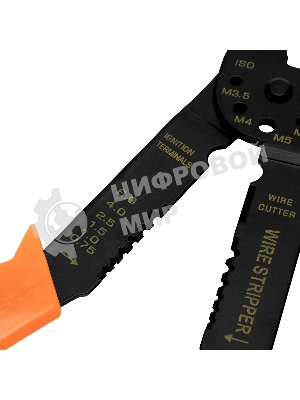 Щипцы Sparta 210 мм, для зачистки электропроводов и обжима контактных клемм, 1,5–6,5 мм