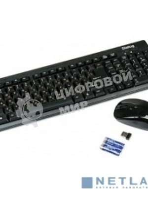 Комплект клавиатура+мышь Dialog KMROP-4010U беспроводной, USB, 1600 DPI, чёрный
