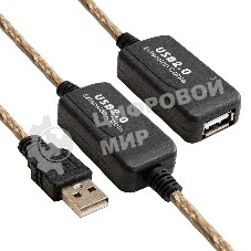 Удлинитель активный USB2.0-repeater ExeGate EX-UAE-AMAF-15.0 (Am/Af, 15м)