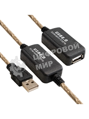 Удлинитель активный USB2.0-repeater ExeGate EX-UAE-AMAF-15.0 (Am/Af, 15м)