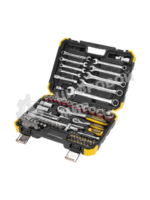 Набор инструментов Kranz 1/2, 1/4, CrV, пластиковый кейс, 82 предмета