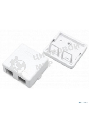 Корпус настенной розетки Hyperline SBB3-2-WH для установки 2-х вставок типа Keystone Jack, белый