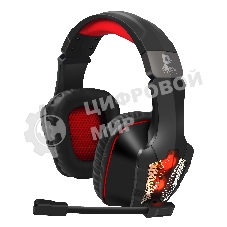 Гарнитура QUMO Protector чёрный, проводная, 3.5 мм, подсветка