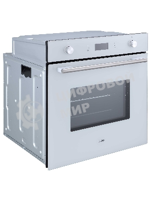 Духовой шкаф встраиваемый полноразмерный Evelux EO 650 PW, 60 см, 9 режимов, 70л, белое стекло