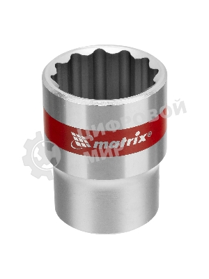 Головка торцевая, 22 мм, 12-гранная, CrV, под квадрат 1/2