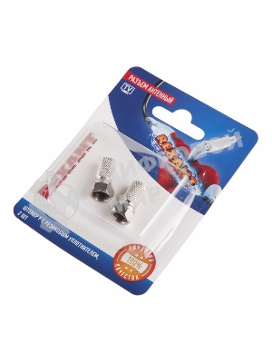 Разъем антенный на кабель Rexant штекер F для кабеля SAT (с резиновым уплотнителем) (блист. 2 шт)