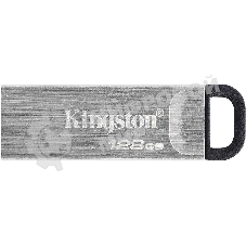 Флешка USB Kingston DataTraveler KYSON (DTKN/128 Gb), 128Gb, USB 3.2 Gen 1, R/W 200/60, серебристый/черный
