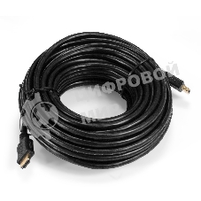 Кабель HDMI ExeGate EX-CC-HDMI2-15.0 (19M/19M, v2.0, 15м, 4K UHD, Ethernet, позолоченные контакты)