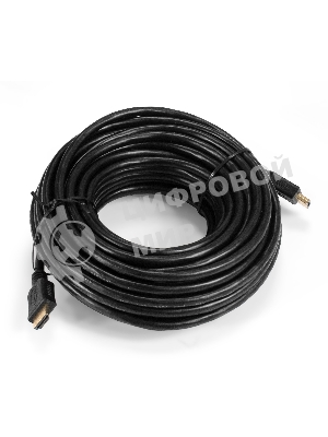 Кабель HDMI ExeGate EX-CC-HDMI2-15.0 (19M/19M, v2.0, 15м, 4K UHD, Ethernet, позолоченные контакты)