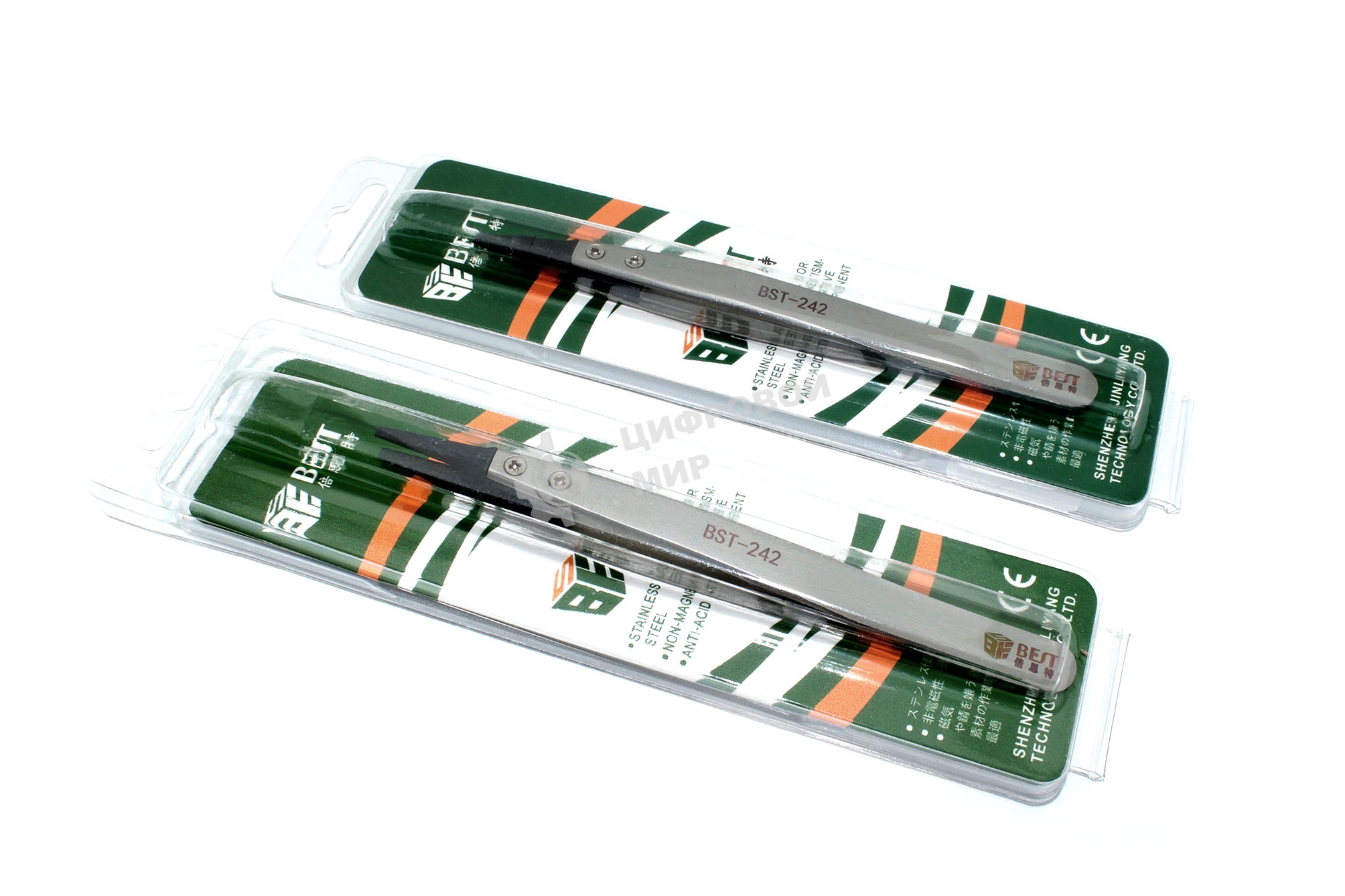 Пинцет Best BST-242 прямой антистатический 130 мм 2 шт