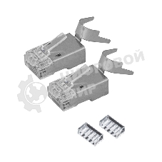 Разъем RJ-45(8P8C) под витую пару, FTP, CAT 6А, блистер 2шт. REXANT