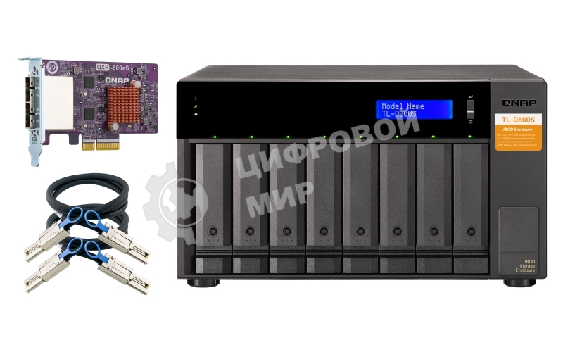 Полка расширения сетевого хранилища без дисков SMB QNAP TL-D800S SATA expansion enclosure, 8-tray 3,5