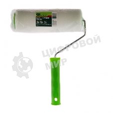 Валик Сибртех Поролон с ручкой, 200 мм, D 48 мм, D ручки 6 мм